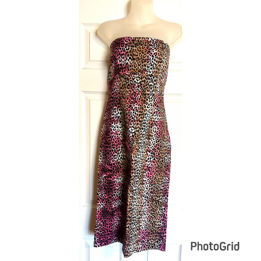 Rue21 Rockabilly Strapless Leopard Print Wiggle Dress